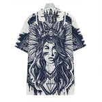 Tribal Native Indian Girl Print Hawaiian Shirt