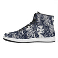 Tribal Native Indian Girl Print High Top Leather Sneakers