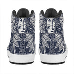 Tribal Native Indian Girl Print High Top Leather Sneakers