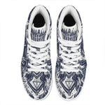 Tribal Native Indian Girl Print High Top Leather Sneakers