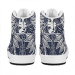 Tribal Native Indian Girl Print High Top Leather Sneakers