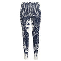 Tribal Native Indian Girl Print High-Waisted Pocket Leggings