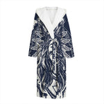Tribal Native Indian Girl Print Hooded Bathrobe