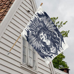 Tribal Native Indian Girl Print House Flag