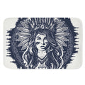Tribal Native Indian Girl Print Indoor Door Mat