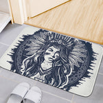 Tribal Native Indian Girl Print Indoor Door Mat