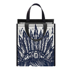 Tribal Native Indian Girl Print Insulated Lunch Tote