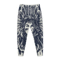 Tribal Native Indian Girl Print Jogger Pants