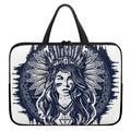 Tribal Native Indian Girl Print Laptop Sleeve With Handle