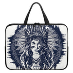 Tribal Native Indian Girl Print Laptop Sleeve With Handle