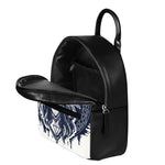 Tribal Native Indian Girl Print Leather Backpack