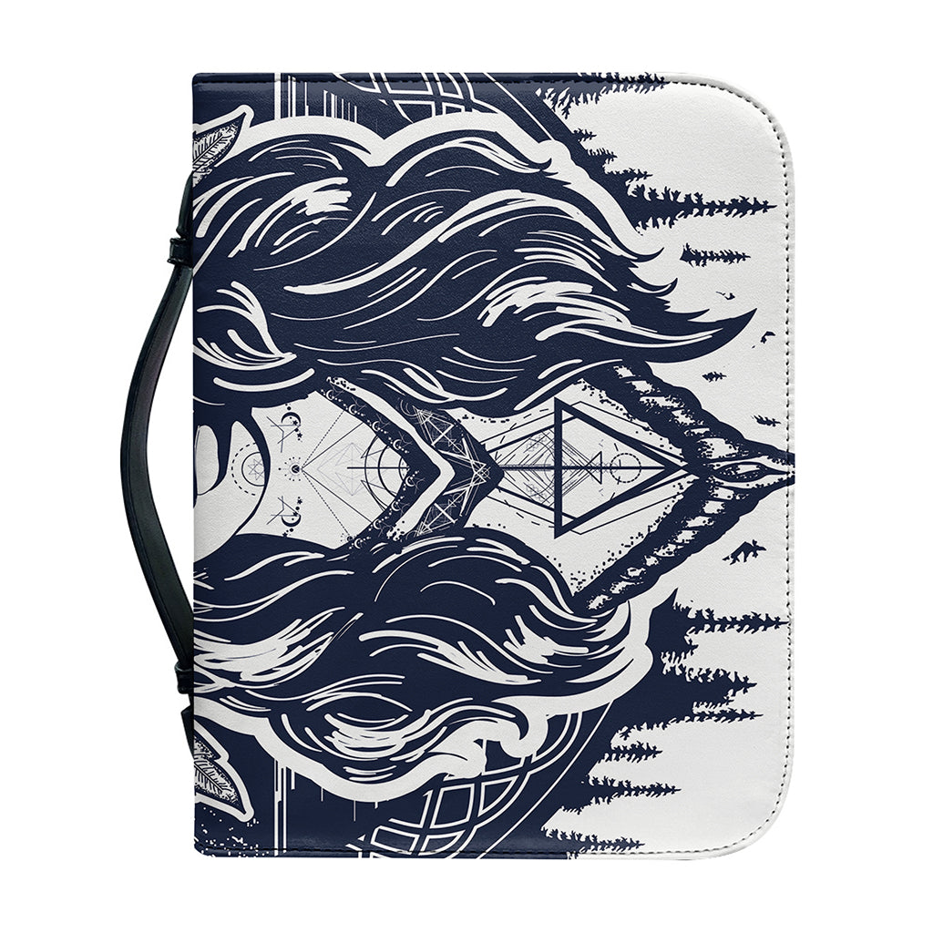 Tribal Native Indian Girl Print Leather Bible Cover