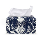 Tribal Native Indian Girl Print Leather Tissue Box Cover