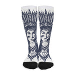 Tribal Native Indian Girl Print Long Socks
