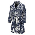 Tribal Native Indian Girl Print Men's Bathrobe