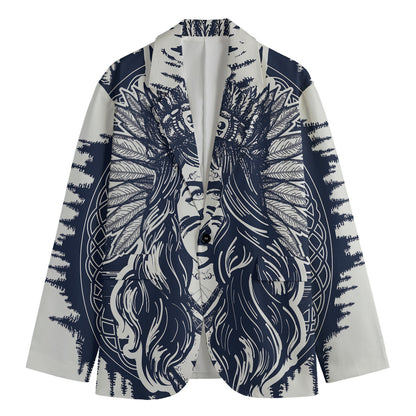 Tribal Native Indian Girl Print Men's Blazer