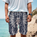Tribal Native Indian Girl Print Men's Cargo Shorts