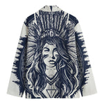 Tribal Native Indian Girl Print Men's Cotton Blazer