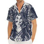 Tribal Native Indian Girl Print Men's Deep V-Neck Shirt