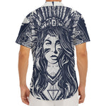 Tribal Native Indian Girl Print Men's Deep V-Neck Shirt