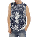 Tribal Native Indian Girl Print Men's Fitness Tank Top