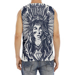 Tribal Native Indian Girl Print Men's Fitness Tank Top
