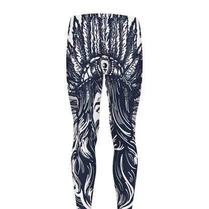 Tribal Native Indian Girl Print Men's leggings