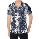 Tribal Native Indian Girl Print Men's Shirt
