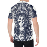 Tribal Native Indian Girl Print Men's Shirt
