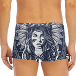 Tribal Native Indian Girl Print Men's Short Boxer Briefs
