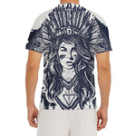 Tribal Native Indian Girl Print Men's Short Sleeve Rash Guard