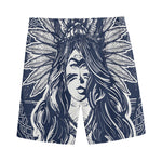 Tribal Native Indian Girl Print Men's Sports Shorts