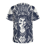 Tribal Native Indian Girl Print Men's Sports T-Shirt