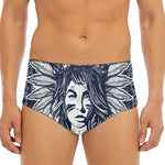 Tribal Native Indian Girl Print Men's Triangle Swim Briefs