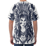 Tribal Native Indian Girl Print Men's Velvet T-Shirt