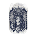 Tribal Native Indian Girl Print Mesh Laundry Hamper