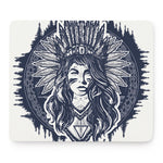 Tribal Native Indian Girl Print Mouse Pad