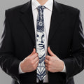 Tribal Native Indian Girl Print Necktie