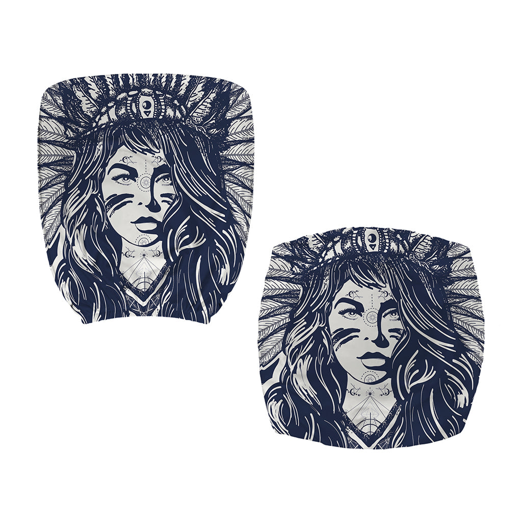 Tribal Native Indian Girl Print Office Chair Cover