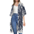 Tribal Native Indian Girl Print Open Front Beach Cover Up