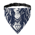 Tribal Native Indian Girl Print Over The Collar Dog Bandana