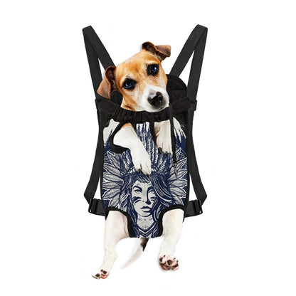 Tribal Native Indian Girl Print Pet Carrier Backpack
