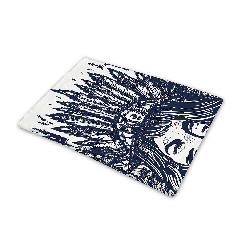 Tribal Native Indian Girl Print Pet Cooling Mat Cover