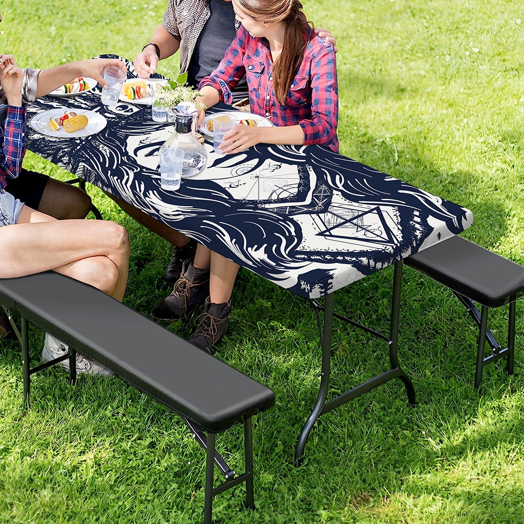 Tribal Native Indian Girl Print Picnic Table Cover
