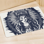 Tribal Native Indian Girl Print Polyester Doormat