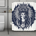 Tribal Native Indian Girl Print Polyester Shower Curtain