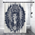 Tribal Native Indian Girl Print Premium Shower Curtain