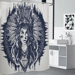 Tribal Native Indian Girl Print Premium Shower Curtain