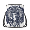 Tribal Native Indian Girl Print Rectangular Crossbody Bag