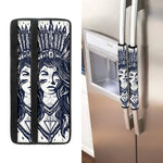 Tribal Native Indian Girl Print Refrigerator Handle Covers